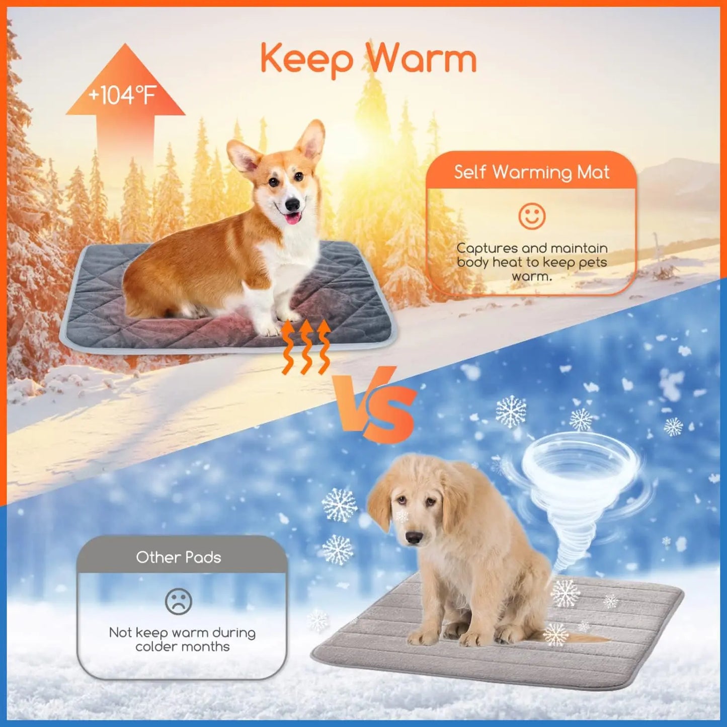 Self-Heating Pet Mat